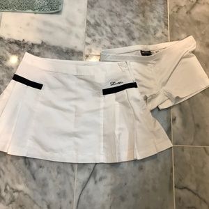 Lotto white pleated tennis skirt